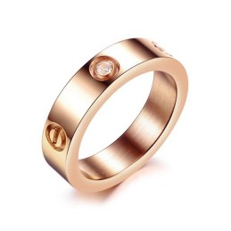 Selling Well All Over The World Titanium Ring With Diamond