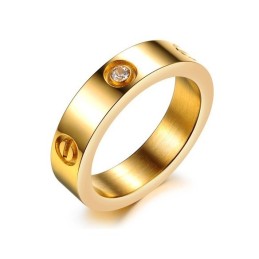 Selling Well All Over The World Titanium Ring With Diamond