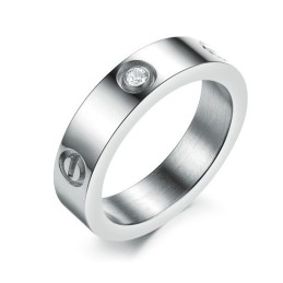 Selling Well All Over The World Titanium Ring With Diamond