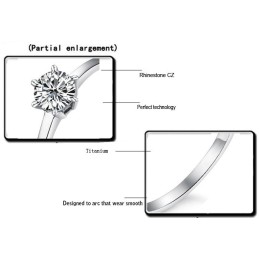 Complete In Specifications Female Titanium Ring With Rhinestone