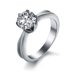 The Queen Of Quality Female Titanium Ring With Rhinestone