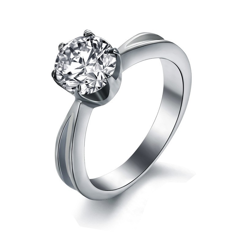 The Queen Of Quality Female Titanium Ring With Rhinestone The Queen Of Quality Female Titanium Ring With Rhinestone