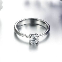 Quality And Quantity Assured Female Titanium Ring With Rhinestone