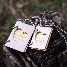 Titanium Couples Necklace Couples Exclusive Love Letter
