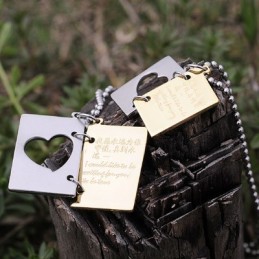 Titanium Couples Necklace Couples Exclusive Love Letter