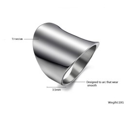 Excellent Quality Exaggerate Simple Titanium Ring