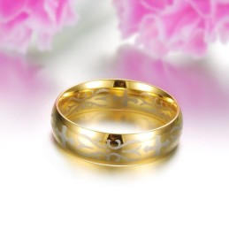 Superior Quality Male Golden Titanium Ring