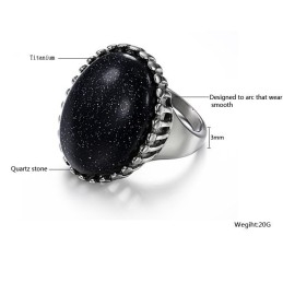 Complete In Specifications Exaggerate Quartzite Titanium Ring