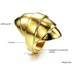 High Quality Exaggerate Titanium Ring