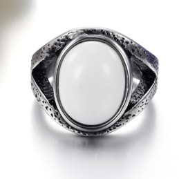 Selling Well All Over The World Exaggerate Onyx Titanium Ring