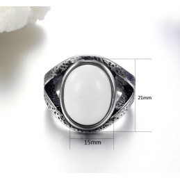 Selling Well All Over The World Exaggerate Onyx Titanium Ring