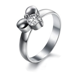 Well-Known For Its Fine Quality Female Titanium Ring With Rhinestone