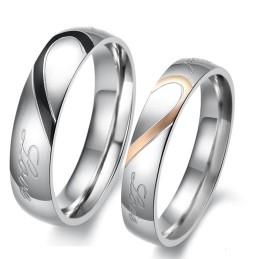 Reliable Quality Sweetheart Titanium Ring For Lovers