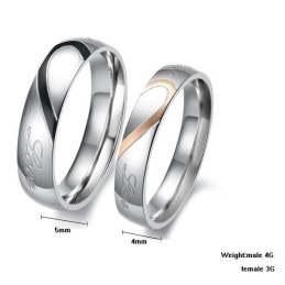 Reliable Quality Sweetheart Titanium Ring For Lovers