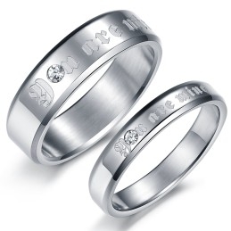 Stable Quality Exquisite Titanium Ring For Lovers