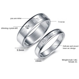 Stable Quality Exquisite Titanium Ring For Lovers