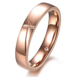 To Enjoy High Reputation At Home And Abroad Cross Titanium Ring For Lovers