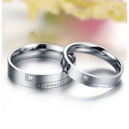 Quality And Quantity Assured Endless Love Titanium Ring For Lovers