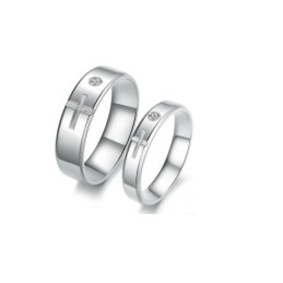 Stable Quality Cross Titanium Ring For Lovers