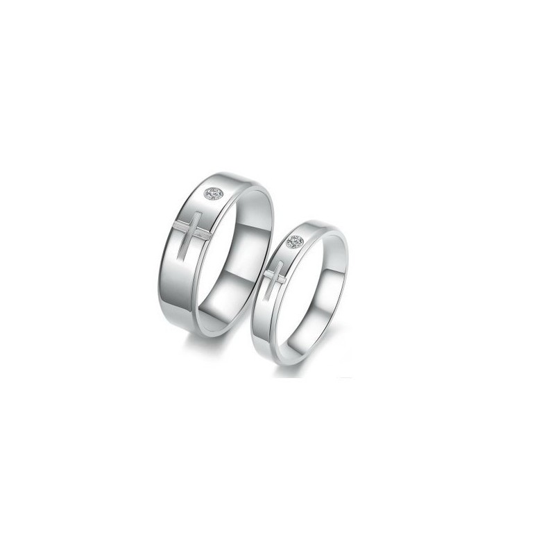 Stable Quality Cross Titanium Ring For Lovers Stable Quality Cross Titanium Ring For Lovers