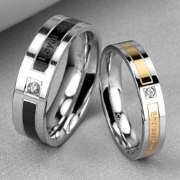 The King Of Quantity Titanium Ring For Lovers With Diamond