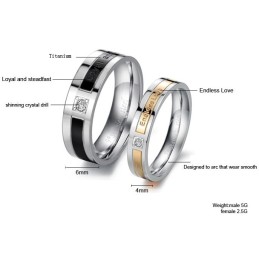 The King Of Quantity Titanium Ring For Lovers With Diamond