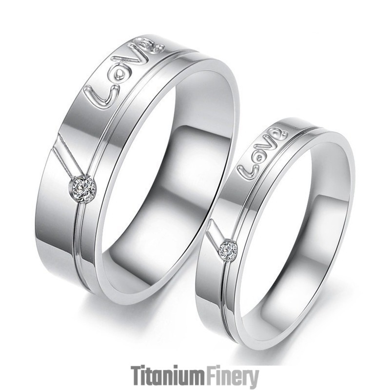 World-Wide Renown Layering Titanium Ring For Lovers With Rhinestone World-Wide Renown Layering Titanium Ring For Lovers With Rhinestone