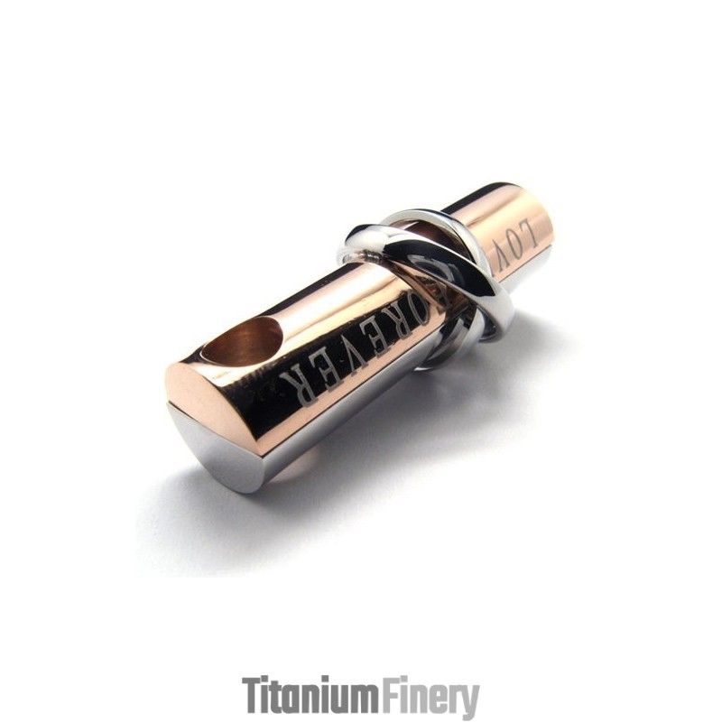 Fashion Love Forever Titanium Necklace Pendant (Coffee Golden) Fashion Love Forever Titanium Necklace Pendant (Coffee Golden)