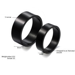 To Win Warm Praise From Customers Black Titanium Ring For Lovers