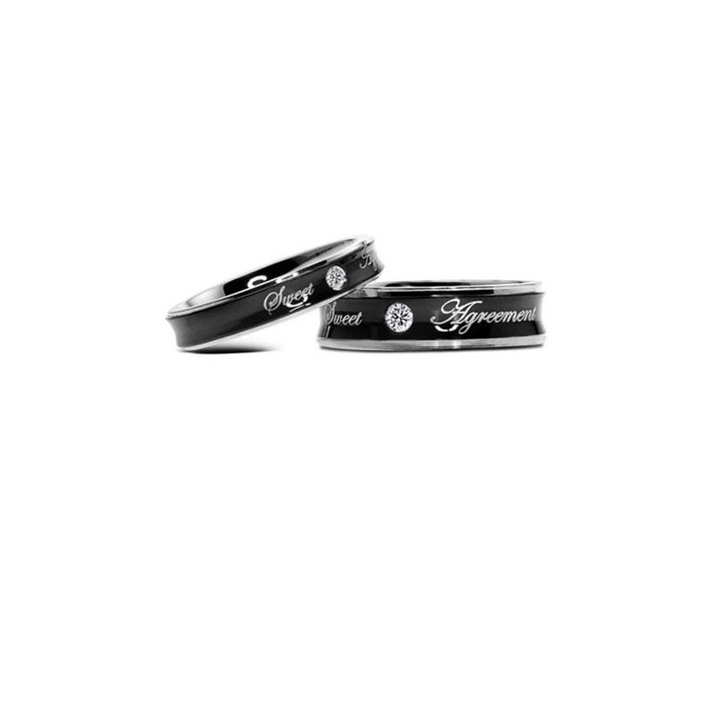 Dependable Performance Black Titanium Ring For Lovers