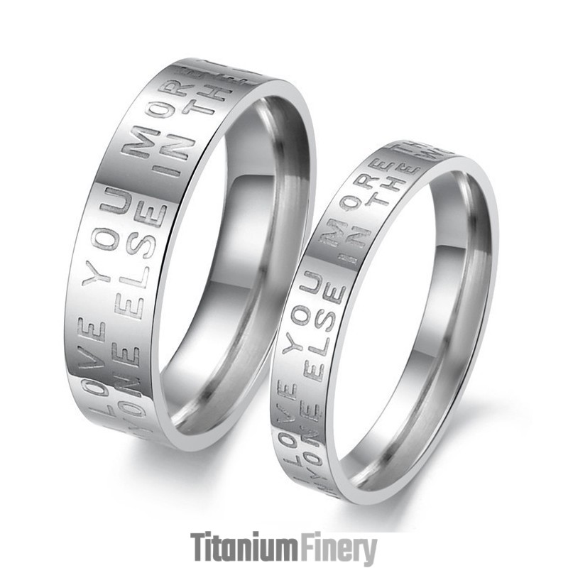 Excellent Quality White Titanium Ring For Lovers Excellent Quality White Titanium Ring For Lovers