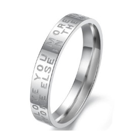 Excellent Quality White Titanium Ring For Lovers