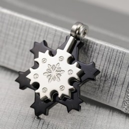 Fashion Gift Snowflake Mens Titanium Necklace Pendant