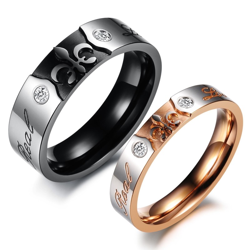 Reliable Quality Decorative Pattern Titanium Ring For Lovers Reliable Quality Decorative Pattern Titanium Ring For Lovers