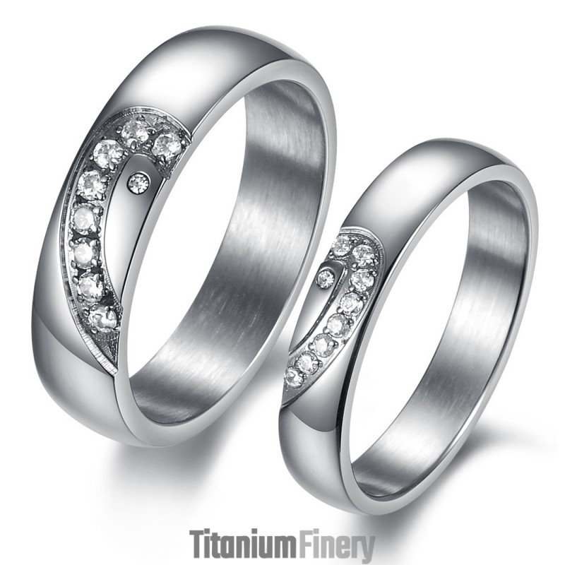 Durable In Use Titanium Ring For Lovers