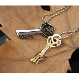 Love Key Sweetheart Lovers Titanium Necklace Pendant