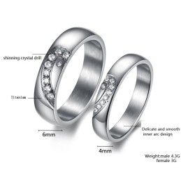 Durable In Use Titanium Ring For Lovers
