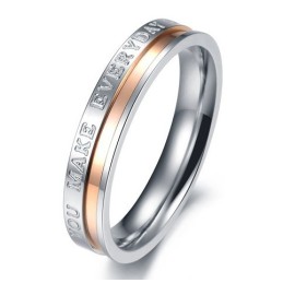 Complete In Specifications Titanium Ring For Lovers