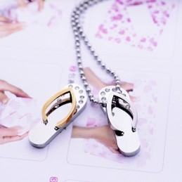 Fashion Sweetheart Gift Flip-Flops Titanium Necklaces Pendants