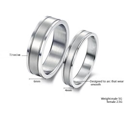 Stable Quality Simple Titanium Ring For Lovers