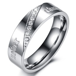 Complete In Specifications Argent Titanium Ring For Lovers