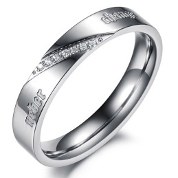 Complete In Specifications Argent Titanium Ring For Lovers