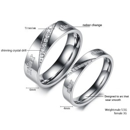 Complete In Specifications Argent Titanium Ring For Lovers