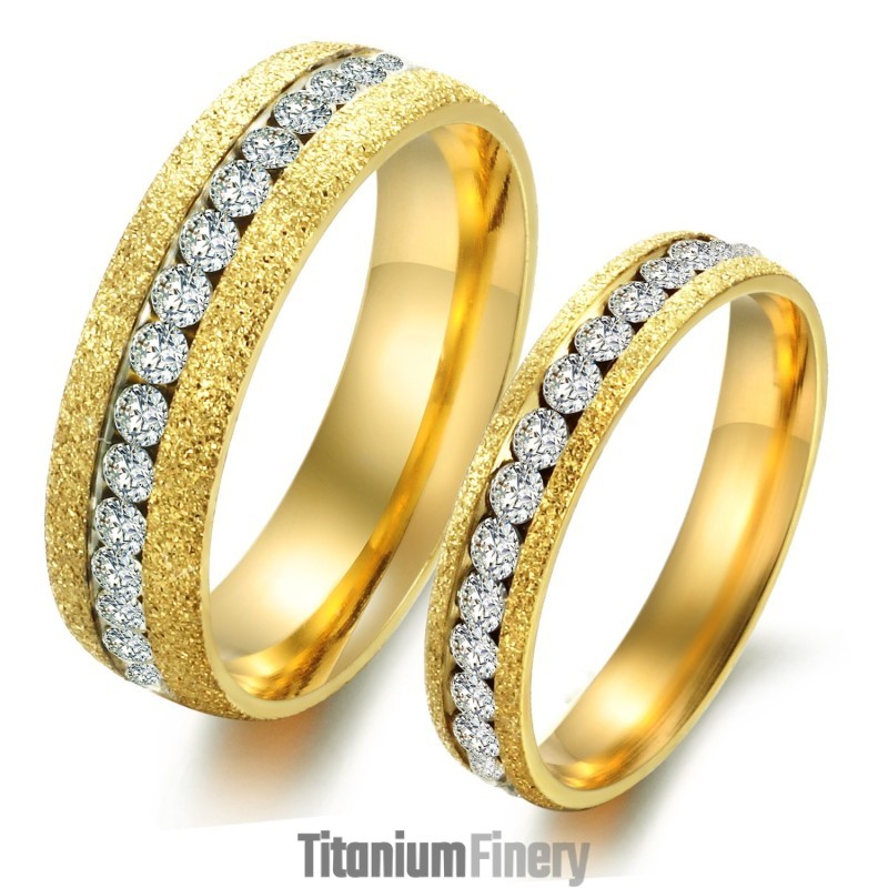Stable Quality Pearl Sand Titanium Ring For Lovers Stable Quality Pearl Sand Titanium Ring For Lovers