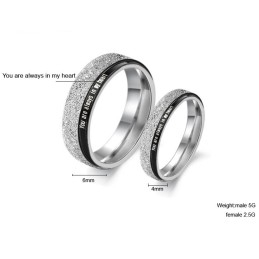 Dependable Performance Black Titanium Ring For Lovers