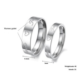 Dependable Performance Sweetheart Titanium Ring For Lovers