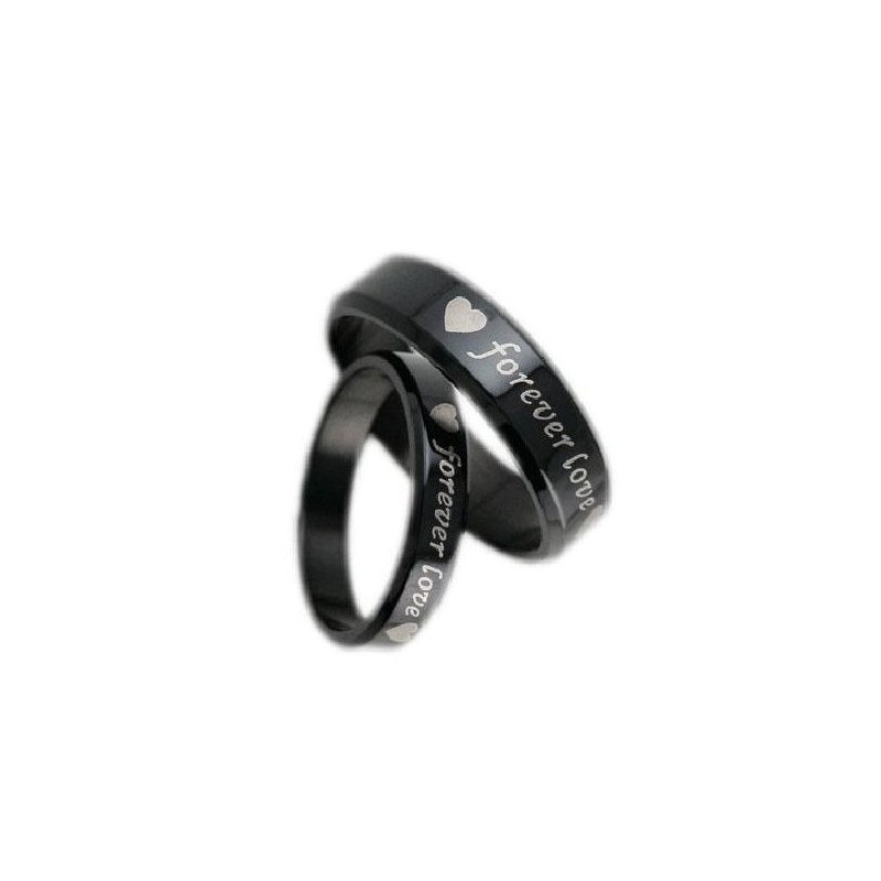 Stable Quality Black Titanium Ring For Lovers