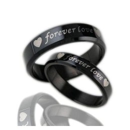 Stable Quality Black Titanium Ring For Lovers