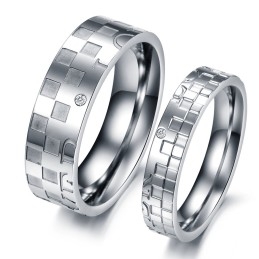 Selling Well All Over The World Puzzle Titanium Ring For Lovers