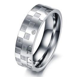 Selling Well All Over The World Puzzle Titanium Ring For Lovers